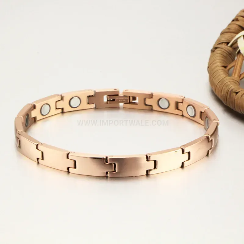 Trendy Minimalist Link Titanium Steel Bio Magnetic Bracelet