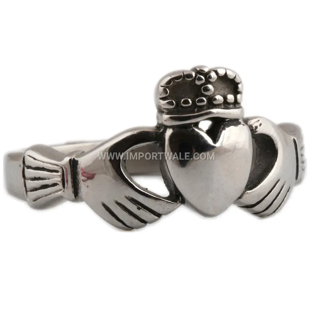 Traditional Crown Stainless Steel Love Band Ring