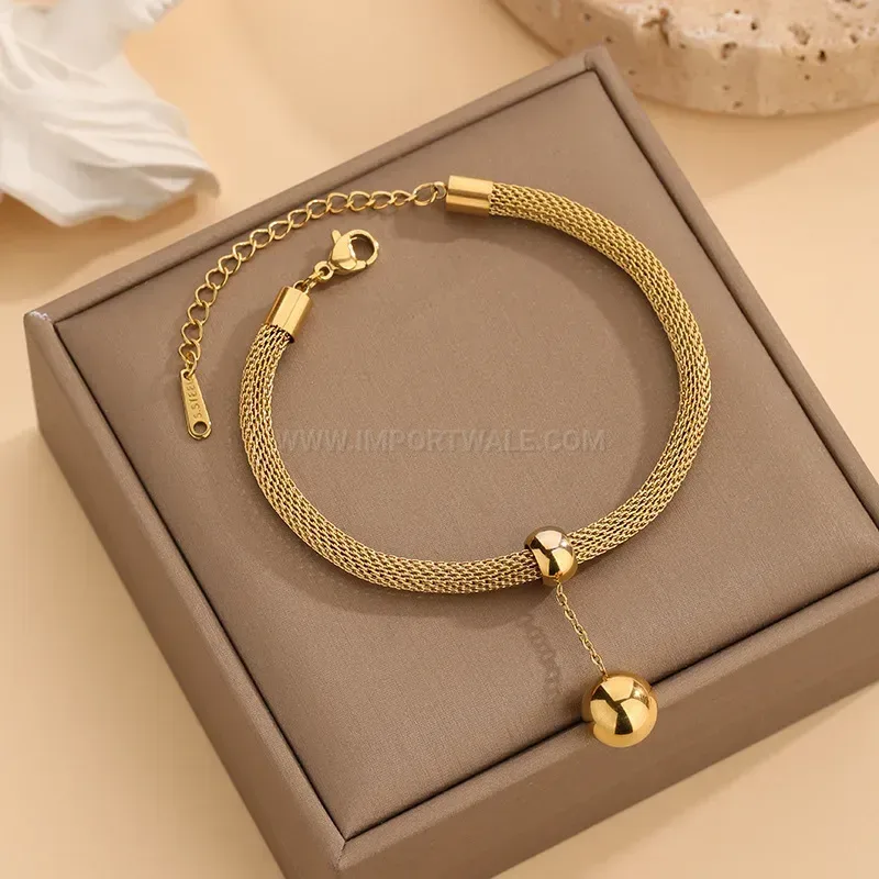 Bold Sphere Titanium Steel Cuban Chain Jewelry