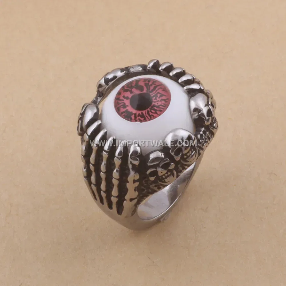 Retro Evil Eye Stainless Steel Men Ring