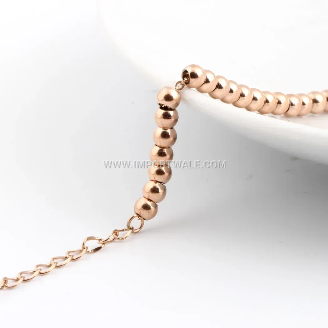 Minimalist 4mm Stainless Steel Bead Chain Bracelet