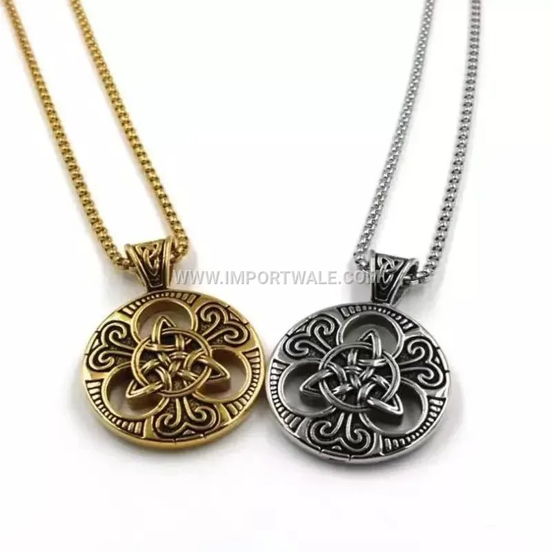 Retro Stainless Steel Irish Celtic Knot Pendant
