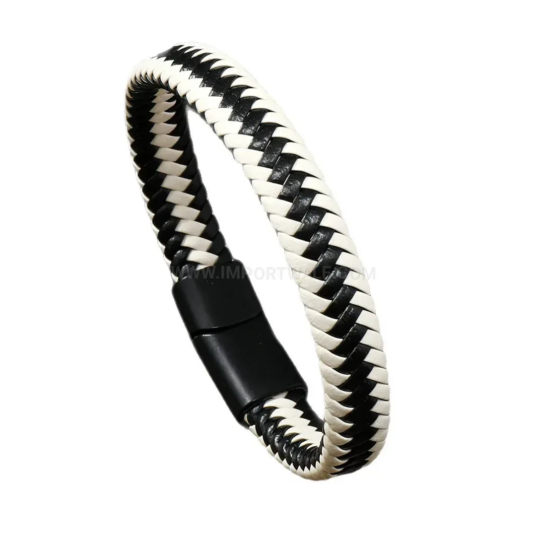 Designer Multi-Strand Handcrafted Leather Wrap Wristband for Men
