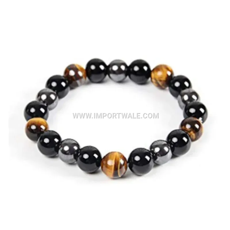 Multi-Strand Textured Leather Magnetic Clasp Wrap Bracelet