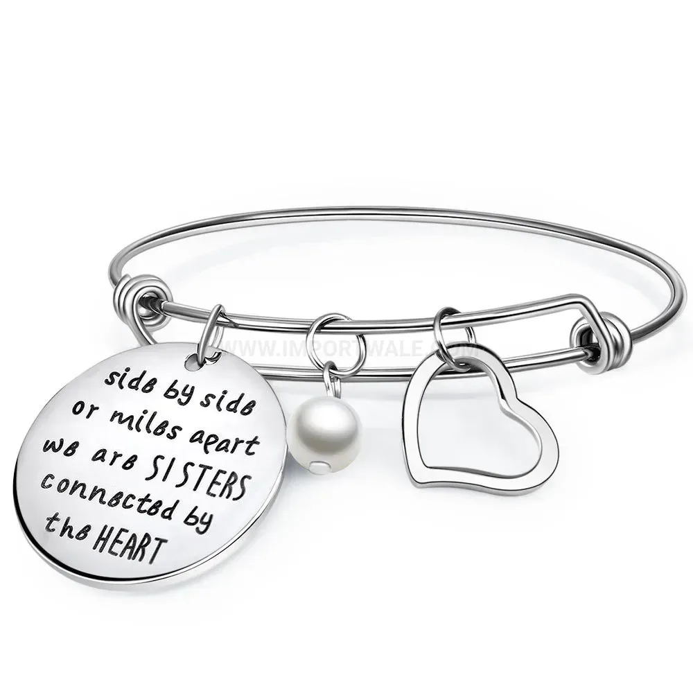 Designer Adjustable Expanding Stainless Steel Wire Bangle