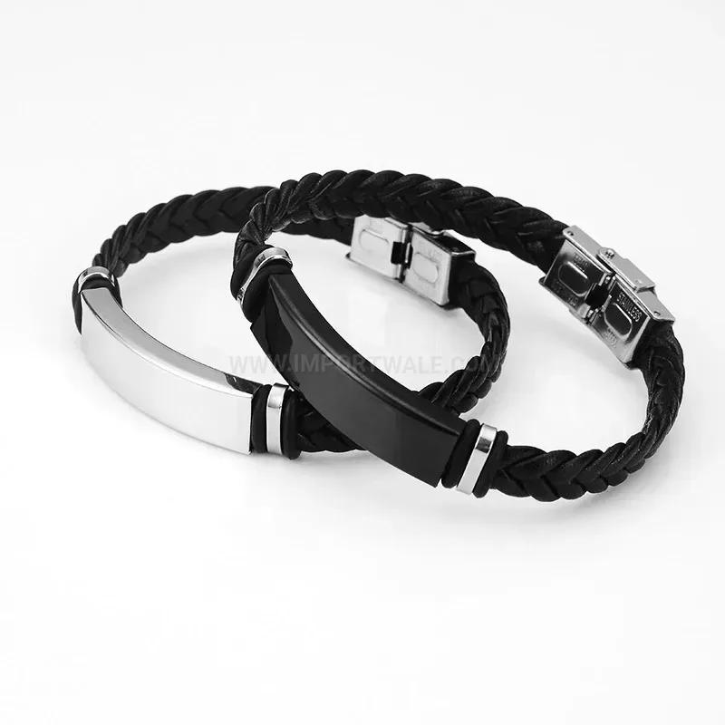 Classic Handwoven Leather Wrap Bracelet with Alloy Magnetic Buckle