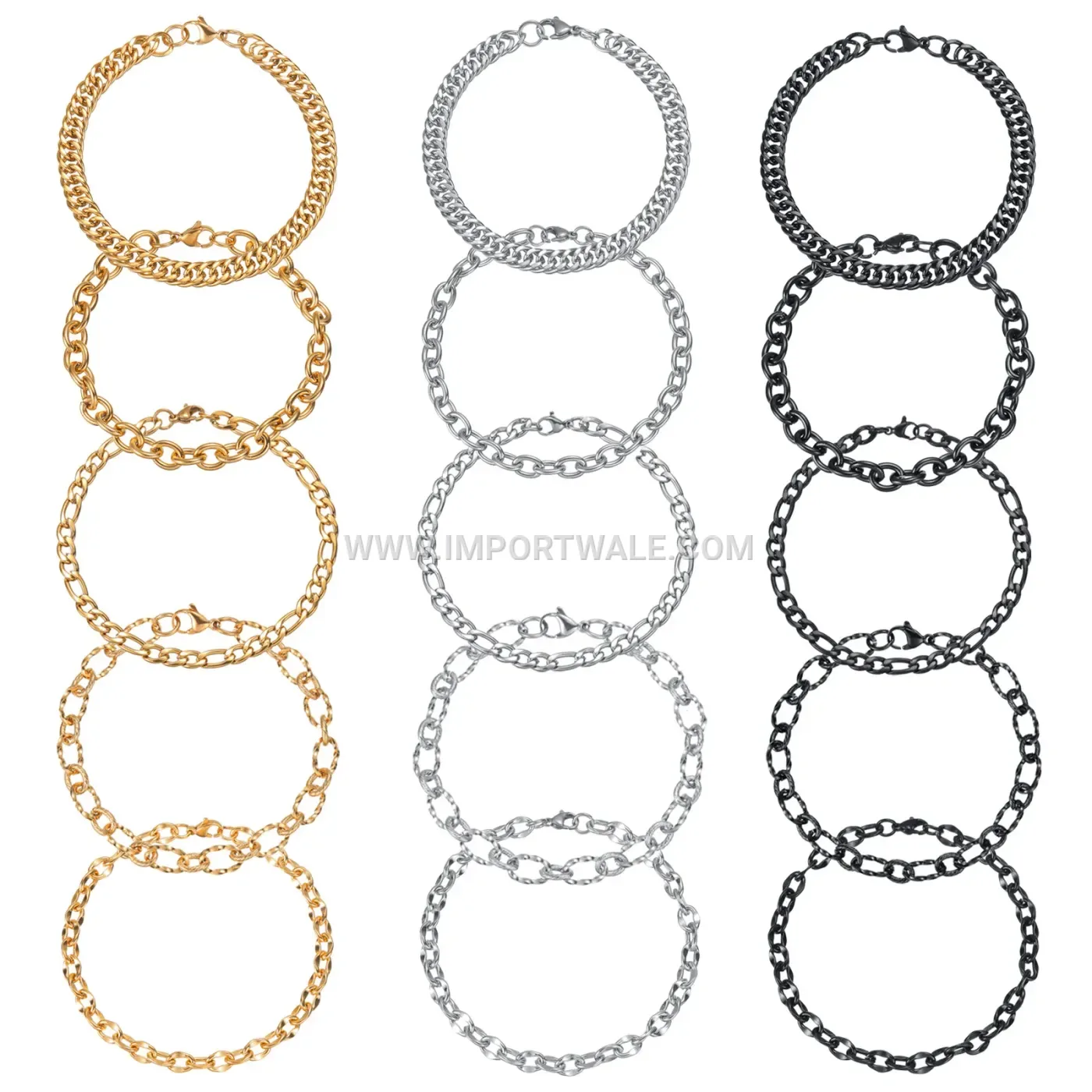 Heavy Stainless Steel Twisted Rope Chain Bracelet