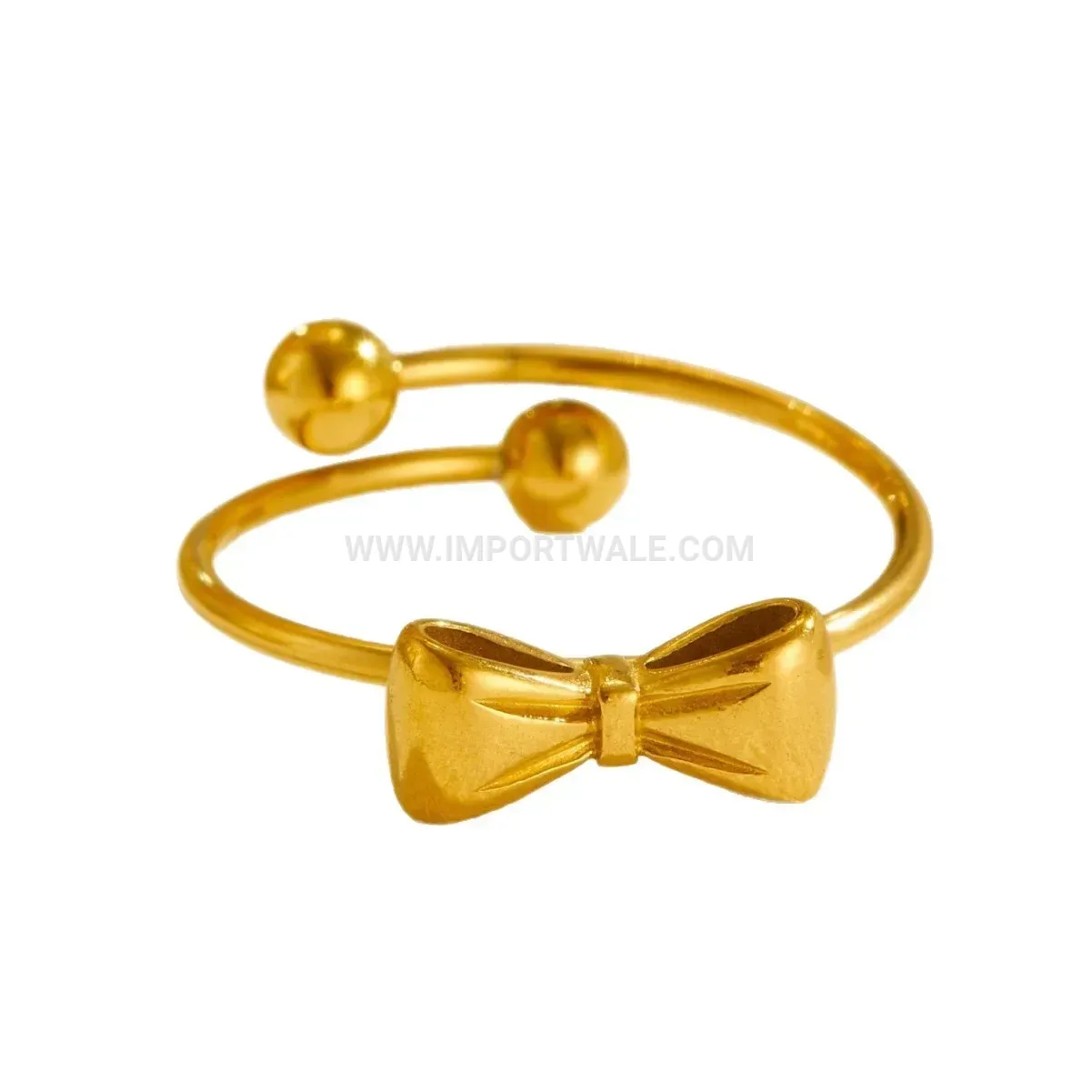 Gold Plated Stainless Steel Adjustable Shell Geometric Ring