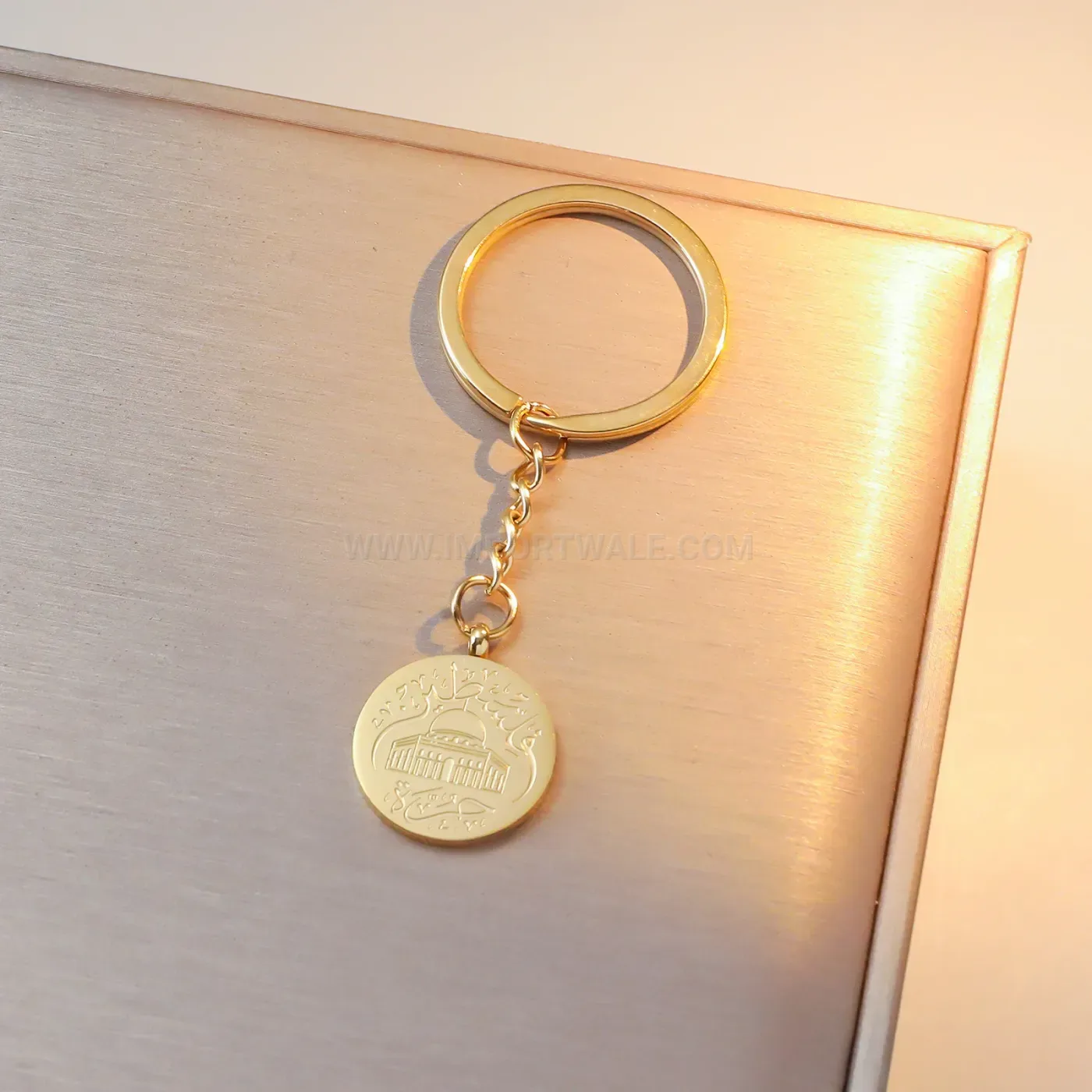 Waterproof 18K Gold Plated Stainless Steel Palestine Map Keychain