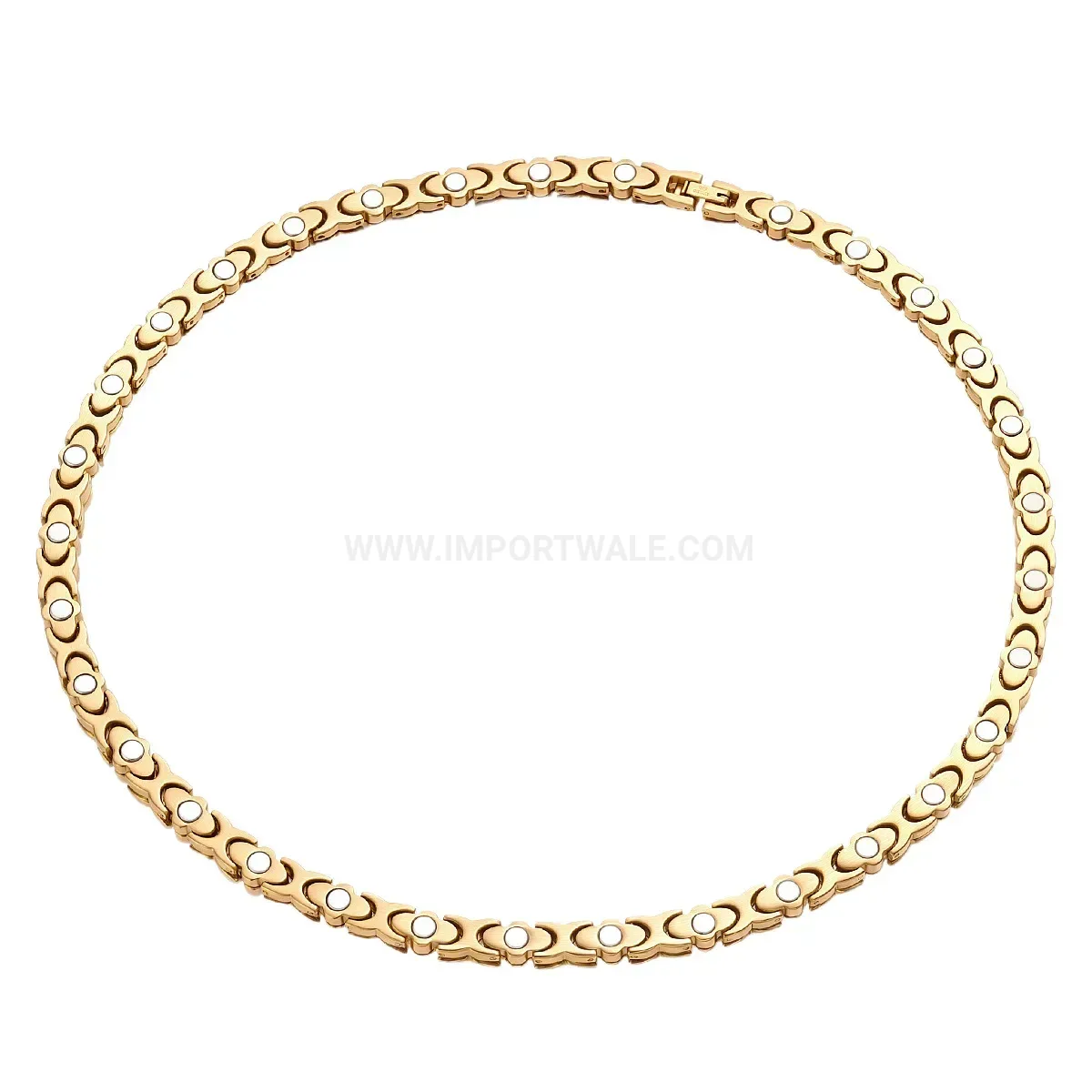 Premium Sparkling Zircon Four Leaf Clover Titanium Steel Necklace