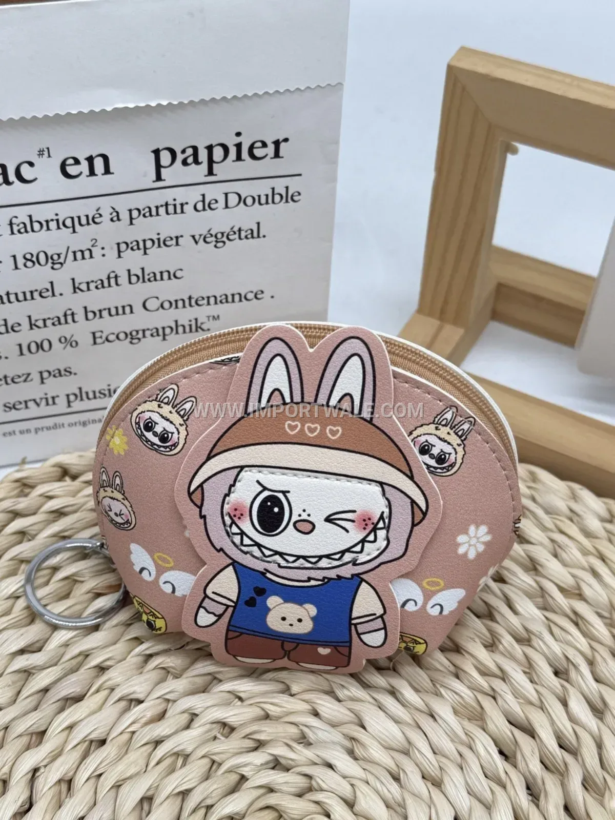 Playful Cartoon Animal Shell Mini Pouch Bag Charm