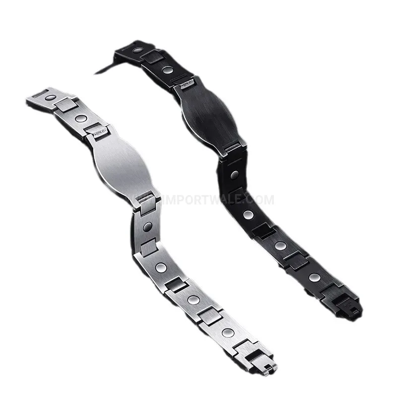 Elegant Religious Cross Titanium Steel Magnetic Therapy Bracelet