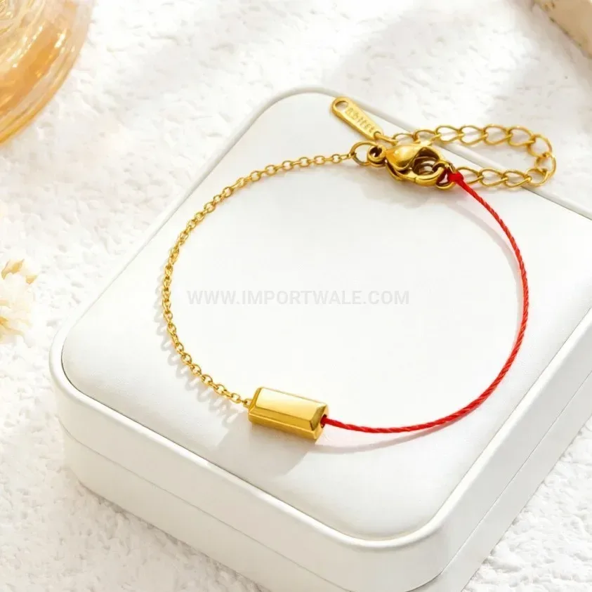 Rhinestone Heart and Key Gold Plated Stainless Steel Bracelet