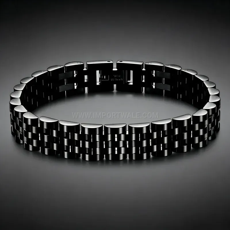 Stylish Unisex Stainless Steel Watchband Link Magnetic Bracelet