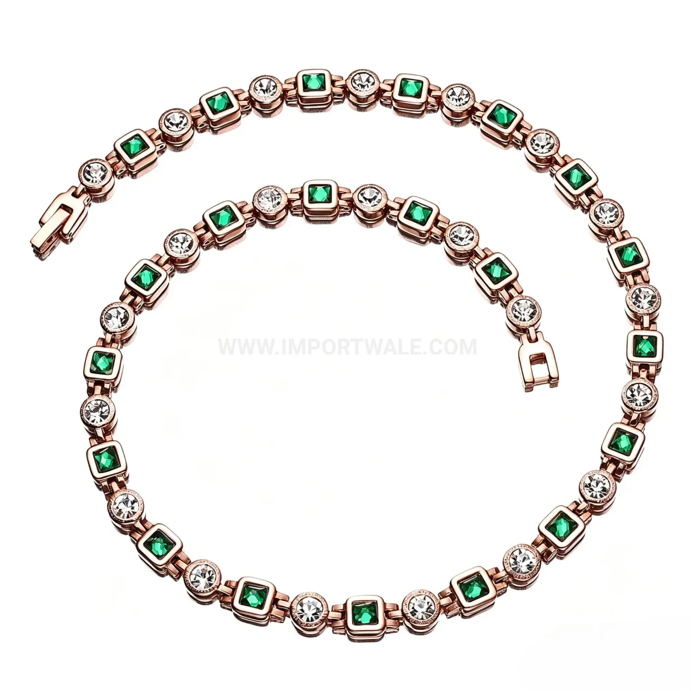 Classic Square Zircon Inlaid Titanium Steel Geometric Collar Necklace