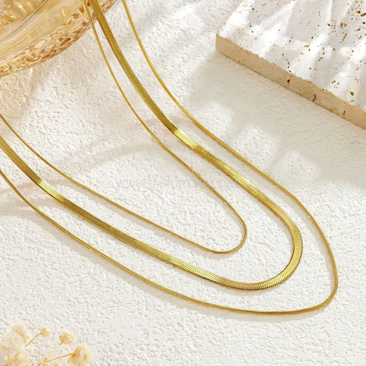 Multi Layer Snake Chain Stainless Steel Necklace