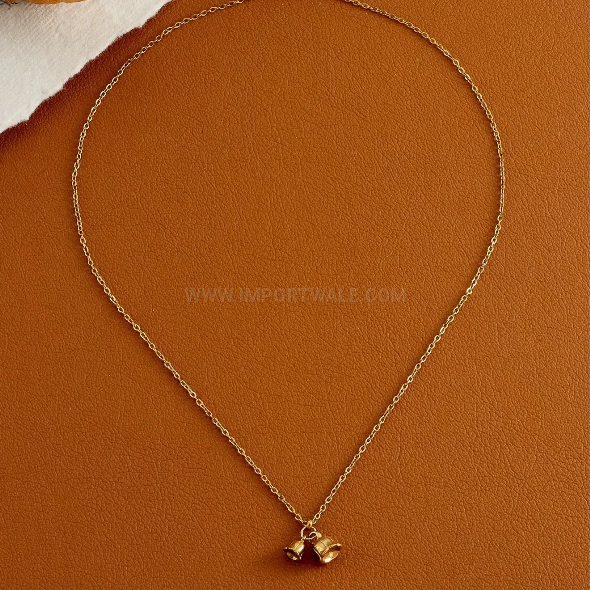 Bold Delicate Lily of the Valley Pendant Stainless Steel Clavicle Necklace