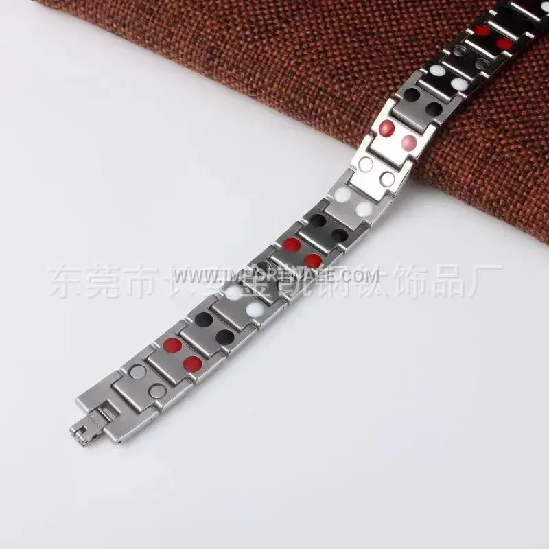 Men's Modern Stainless Steel Magnetic Link Bracelet