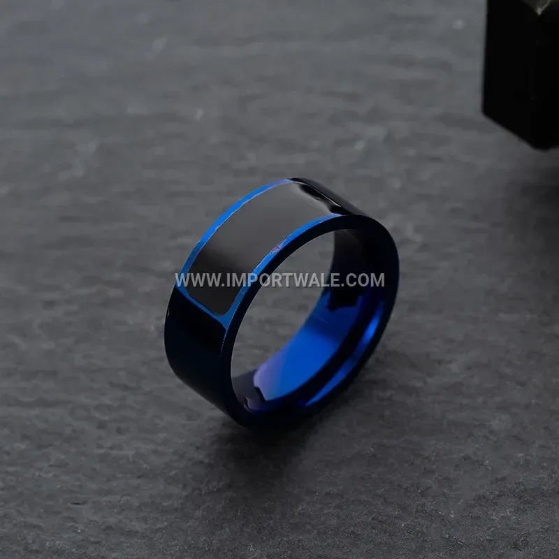 Engraved Smart NFC Stainless Steel Band Ring