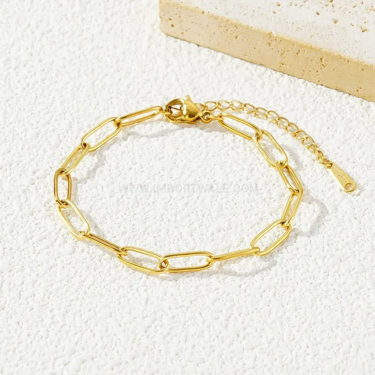 Modern Minimalist 18K Gold Plated Titanium Steel Cross Chain Jewelry Set