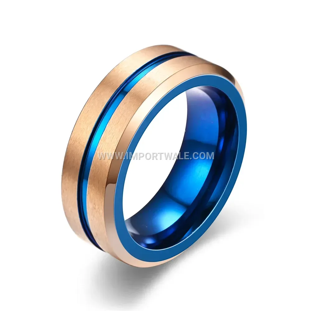 Two-Tone Beveled Edge Stainless Steel Ring