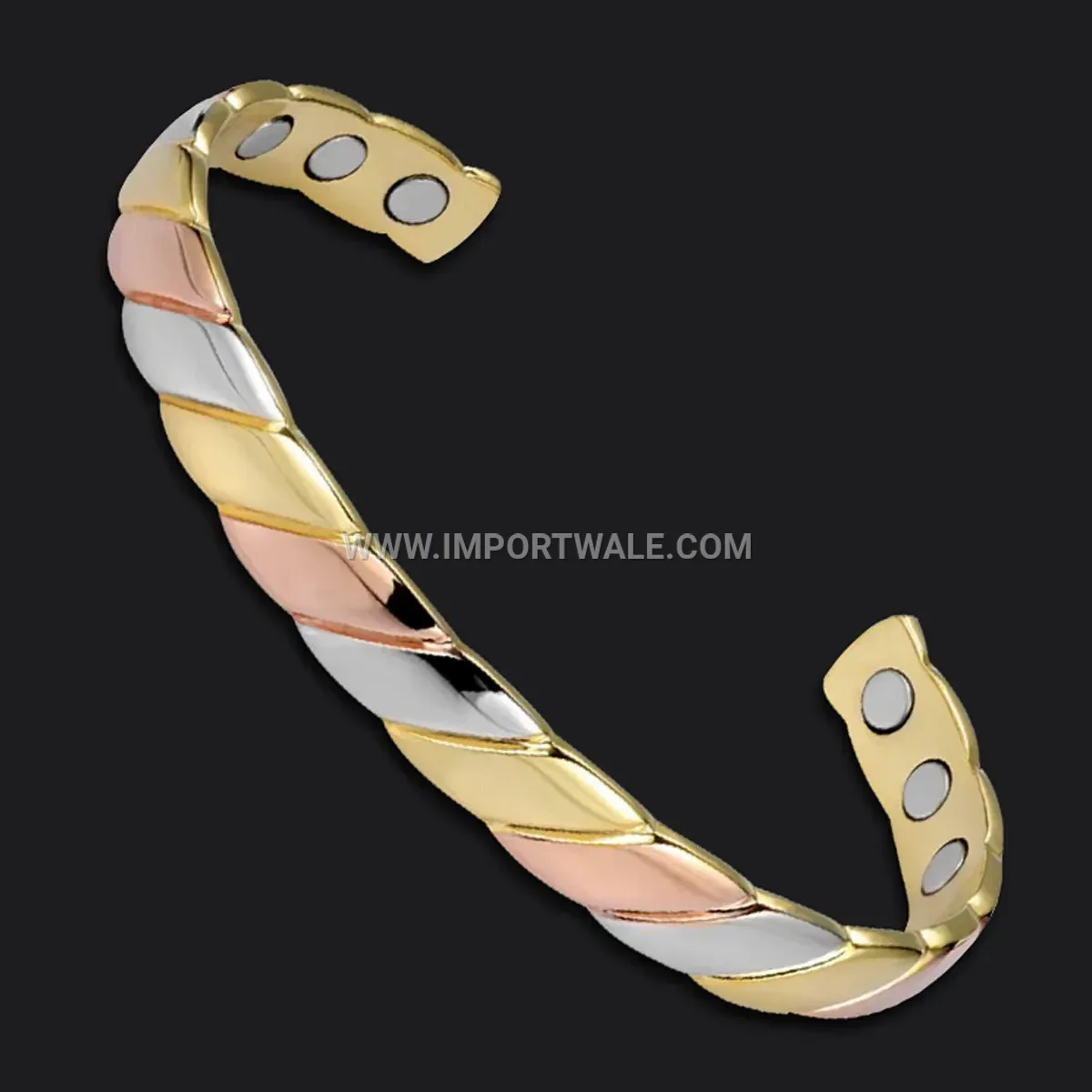 Ethnic Style Electroplated Copper Bangle Bracelet