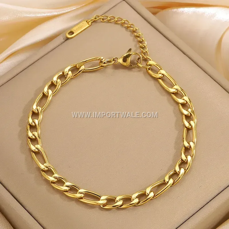 18K Gold Plated Stainless Steel Minimalist Chain Bracelet