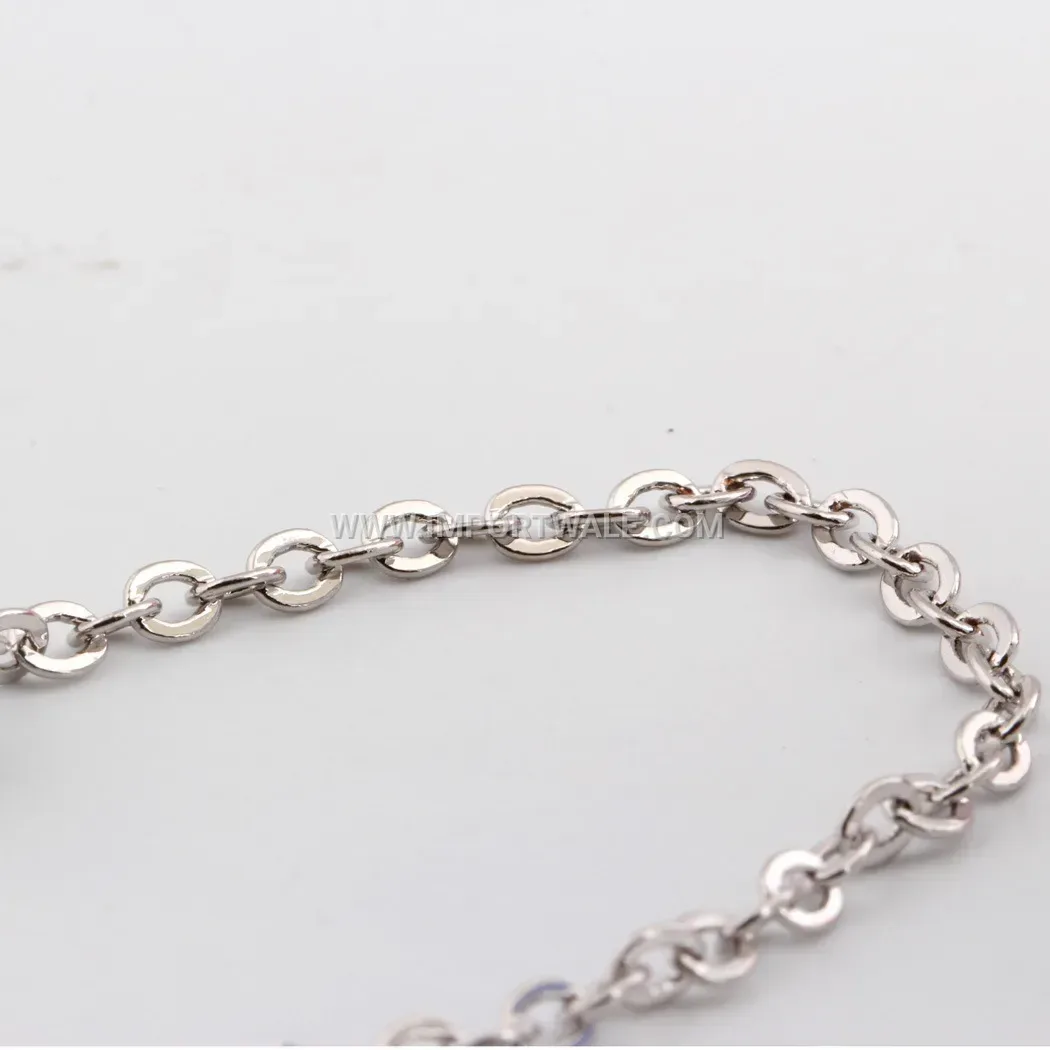 Stainless Steel Rhinestone Crystal Charm Bracelet