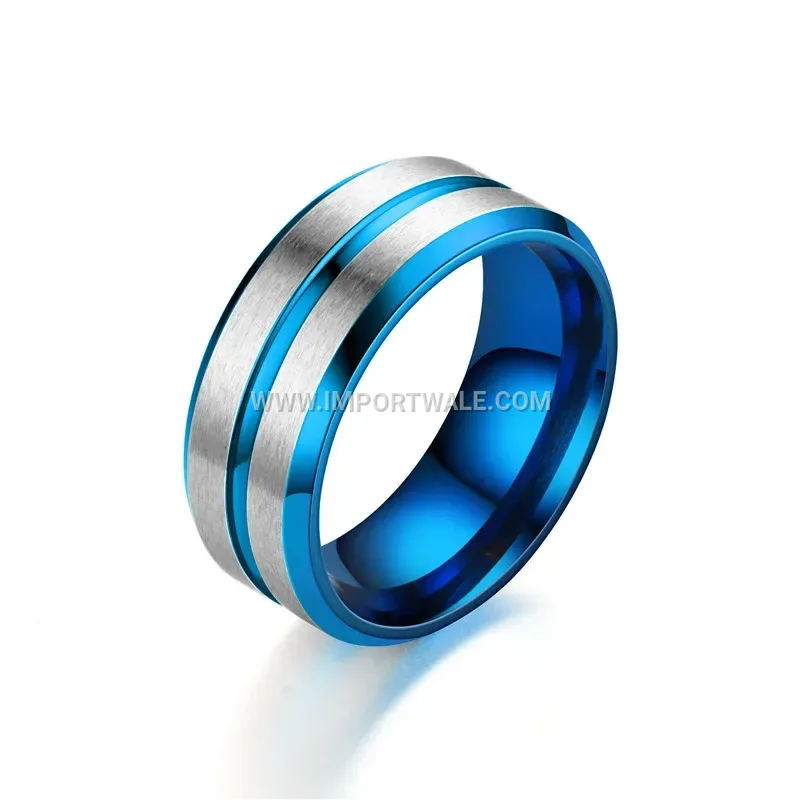 Dual Beveled Edge Stainless Steel Band Ring