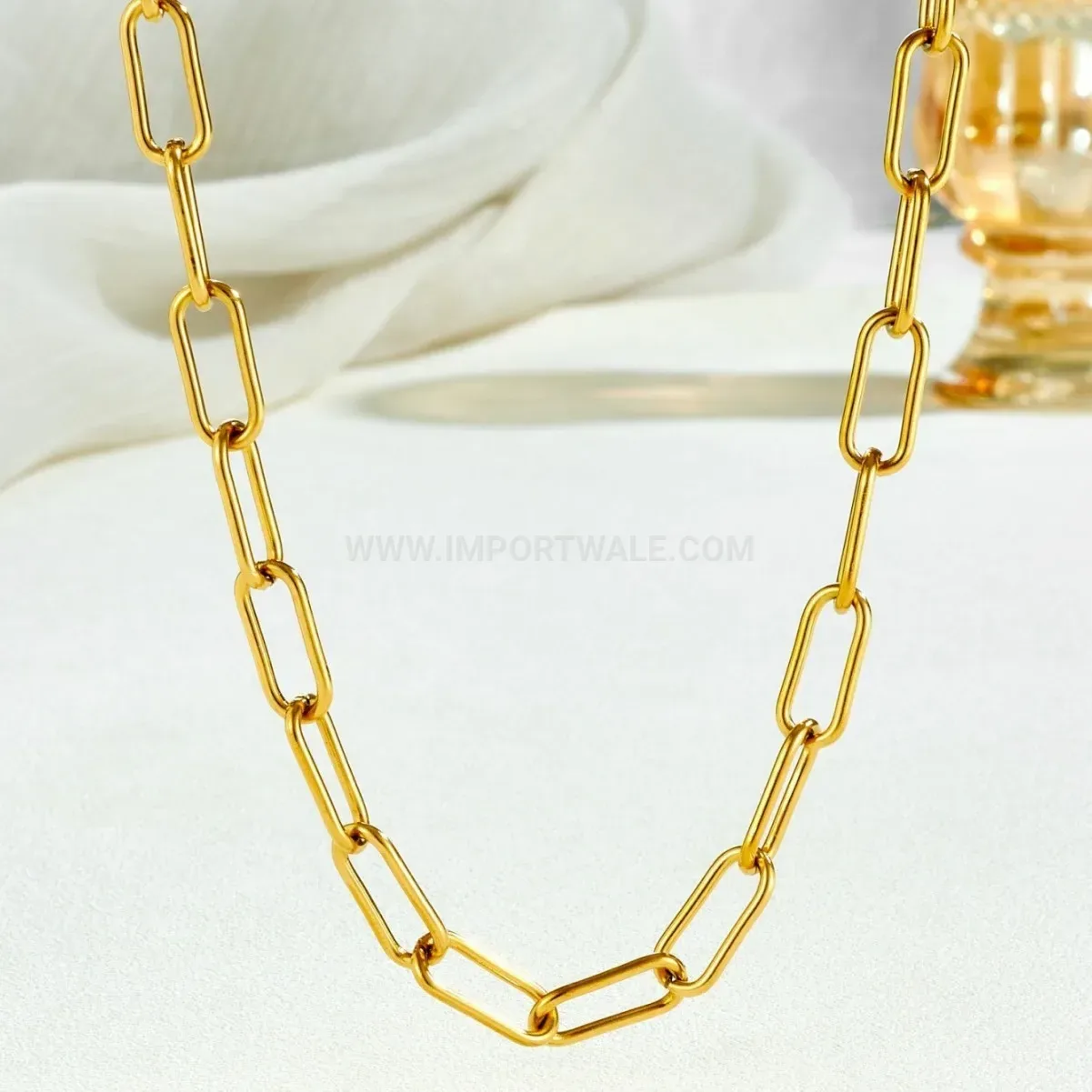 Classic Minimalist Stainless Steel U-Shape Chain Collar Necklace