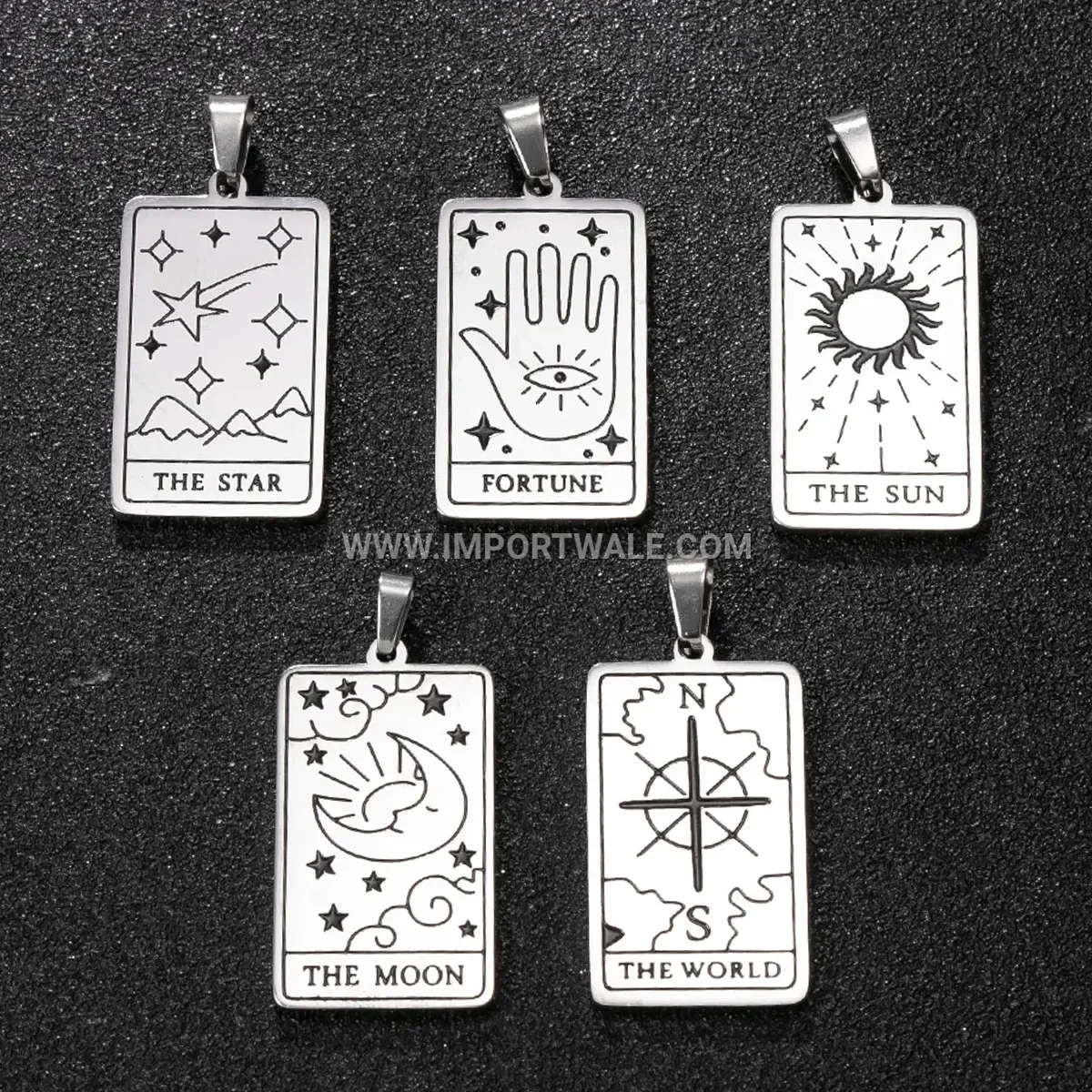 Men's Stainless Steel Geometric Line Art Hip Hop Pendant