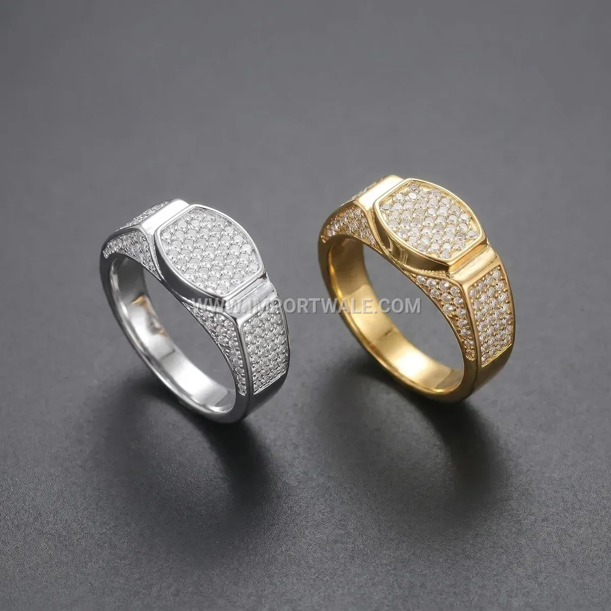 Crystal Rhinestone Stainless Steel Eternity Style Band Ring