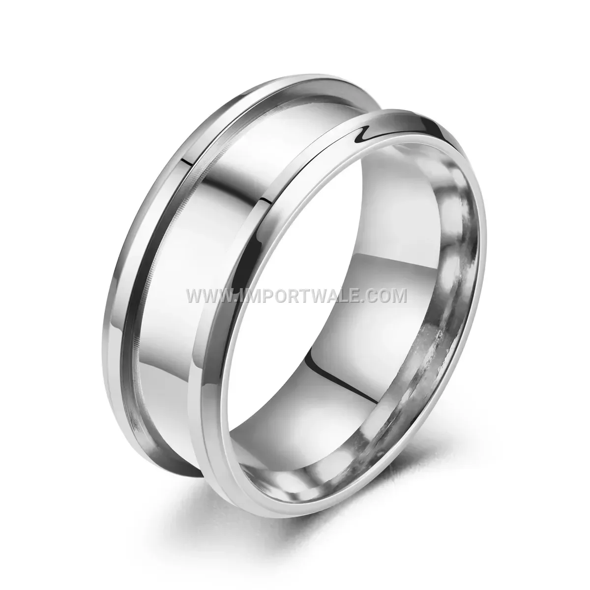 Stainless Steel Beveled Dragon Pattern Band Ring
