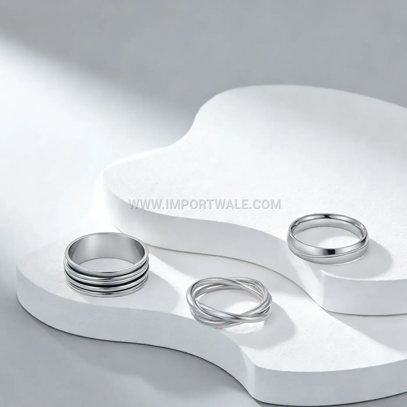 Tricolor Concave Stainless Steel Spinning Ring