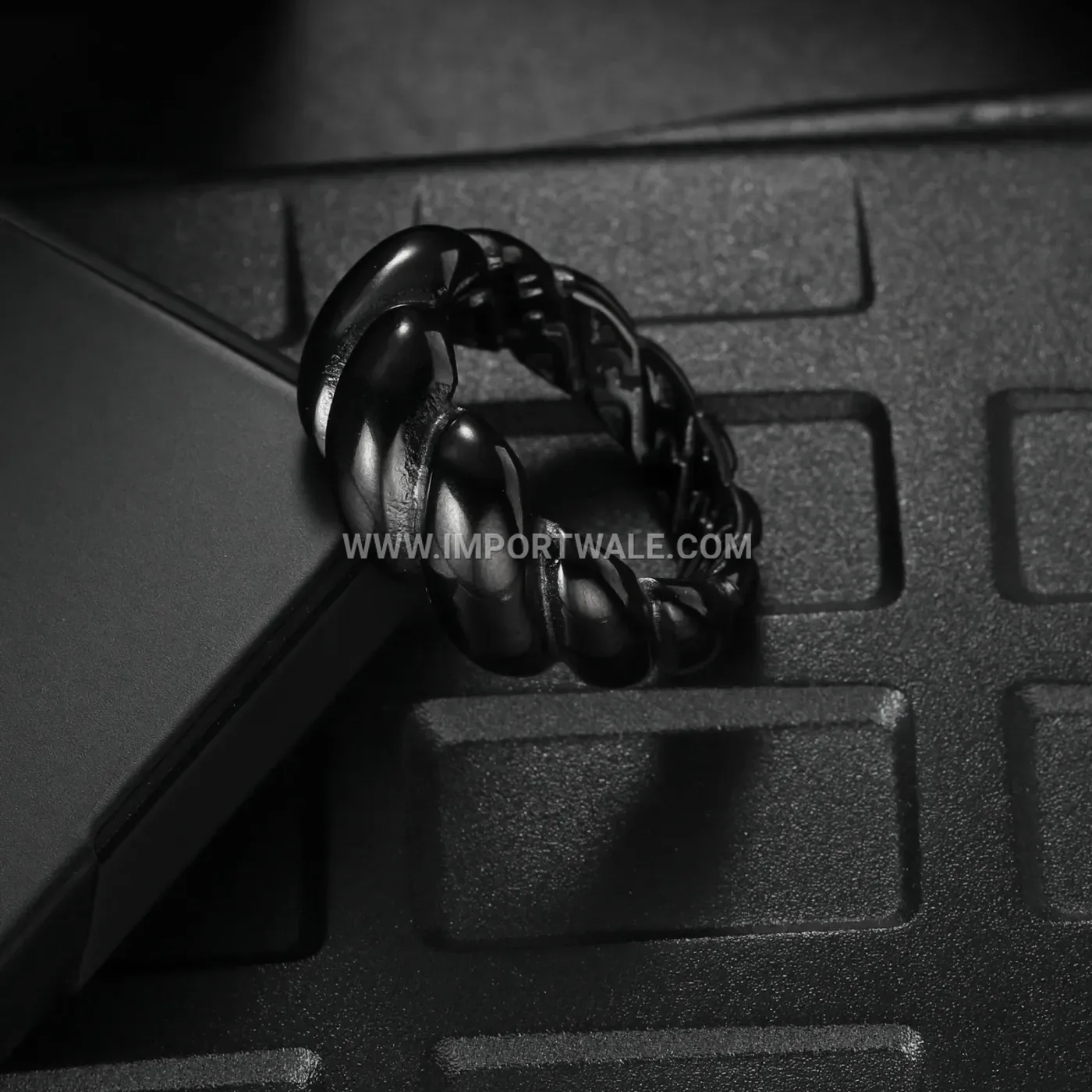 Twisted Rope Titanium Steel Unisex Band Ring