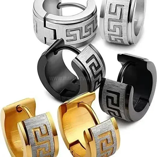 Premium Classic Stainless Steel Plain Hoop Piercing Earring