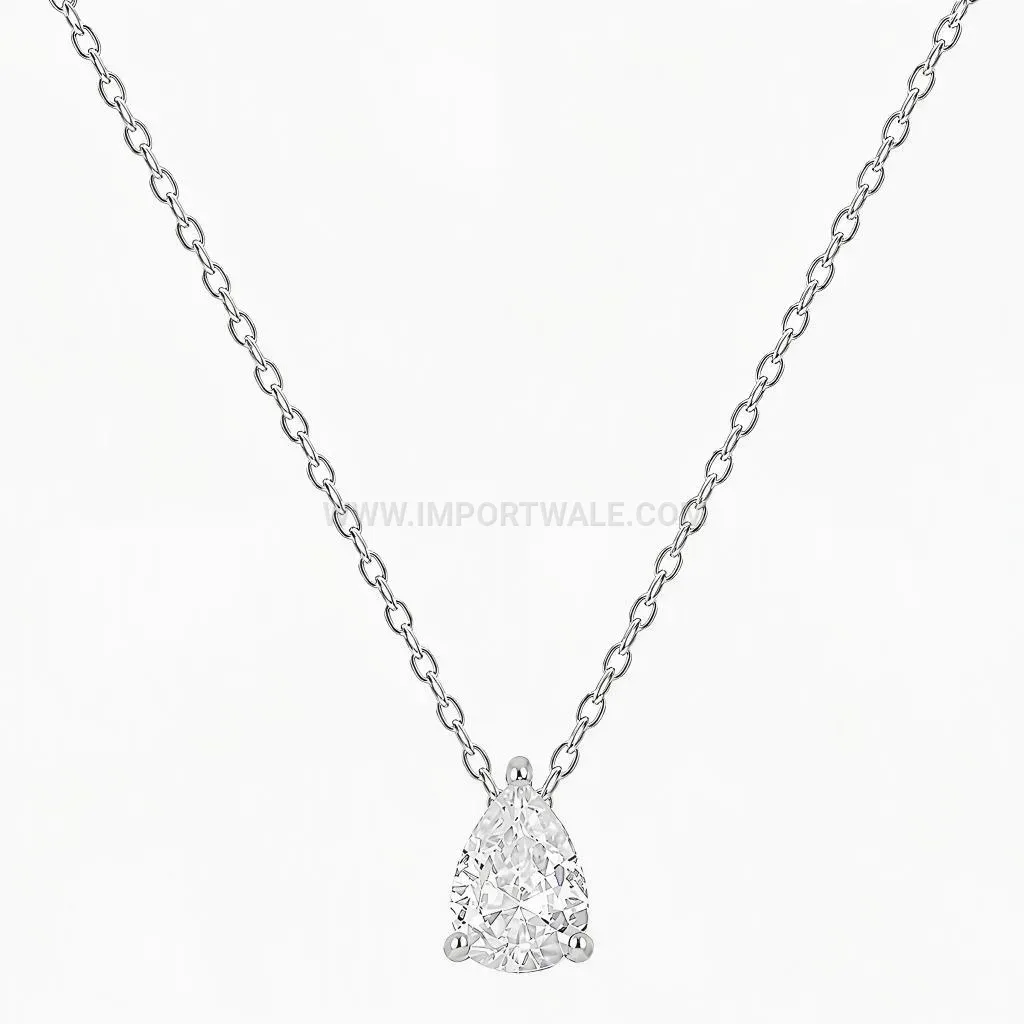 Baroque Pearl Stainless Steel Pendant Necklace