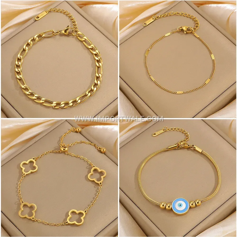 18K Gold Plated Stainless Steel Minimalist Chain Bracelet