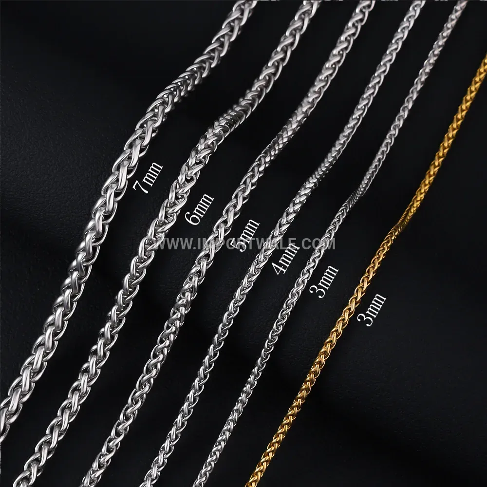 Classic 18K Gold Plated Stainless Steel Plain Link Chain Necklace