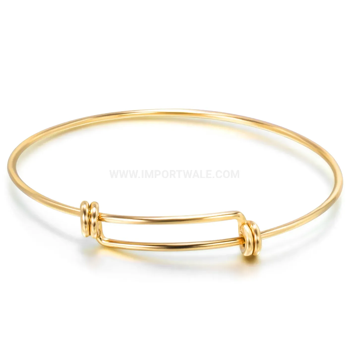 Chic Minimalist Adjustable Titanium Stainless Steel Bangle Bracelet