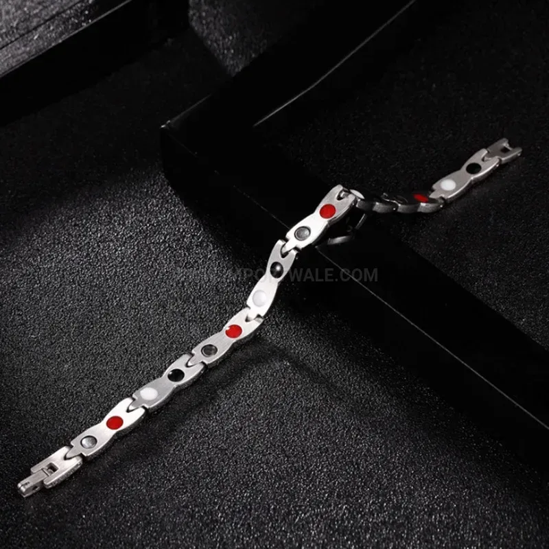 Fashion Dragon Pattern Titanium Steel Four In One Magnetic Bracelet