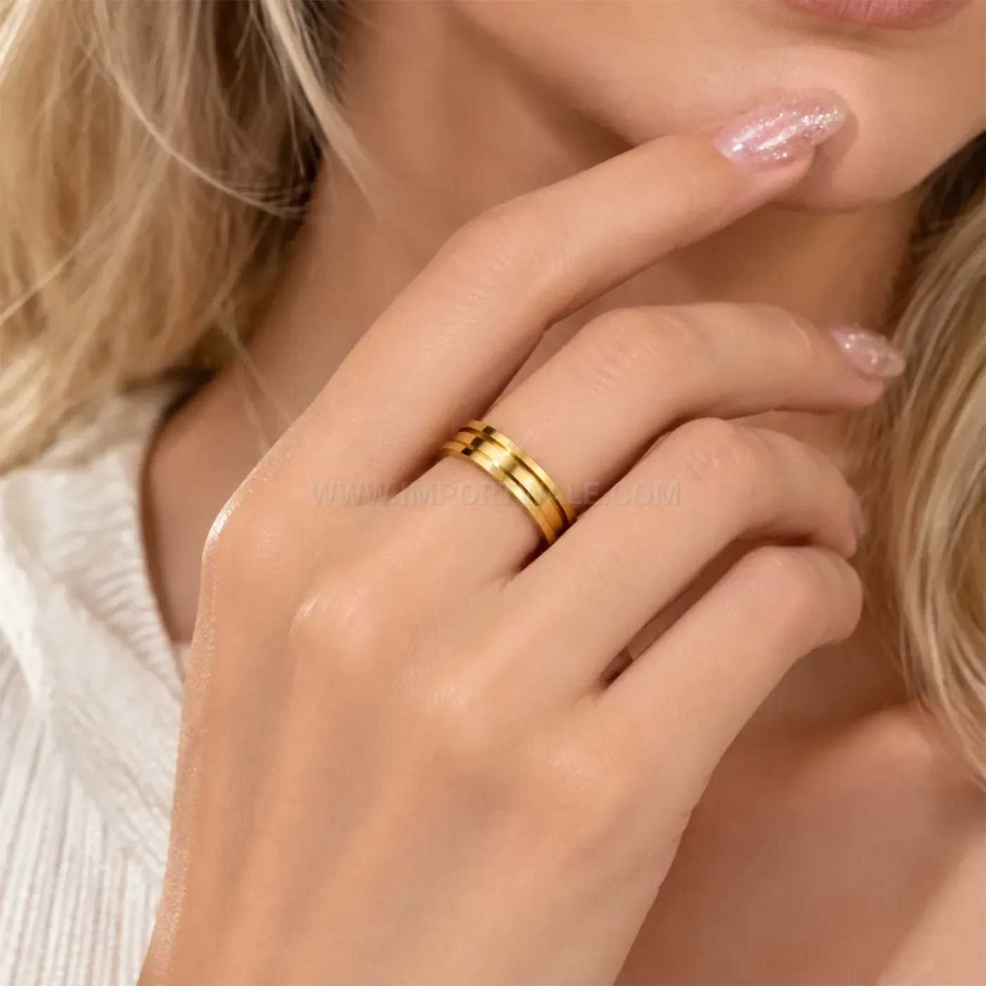Minimalist Grooved Band Ring
