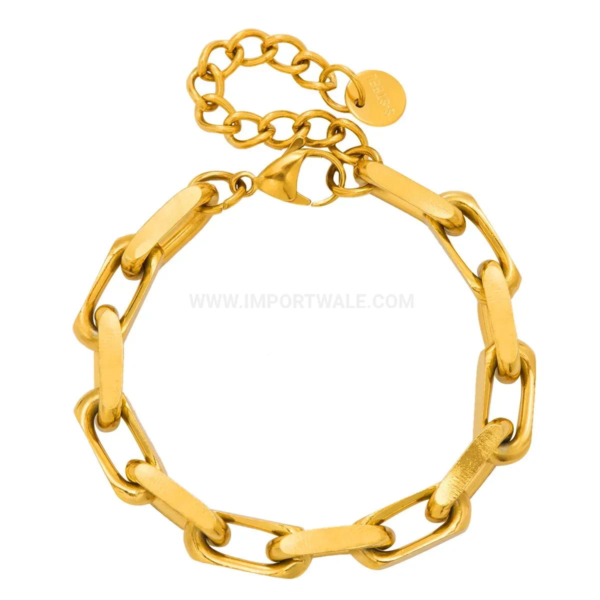 Chic Chunky Stainless Steel Cross Chain Hip Hop Unisex Bracelet