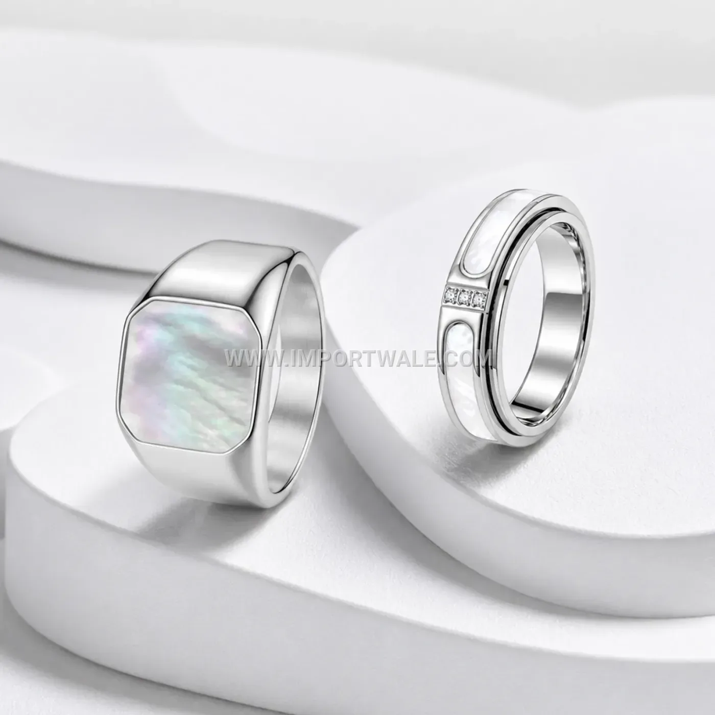 Minimalist Gold Stainless Steel Character Plain Band Ring