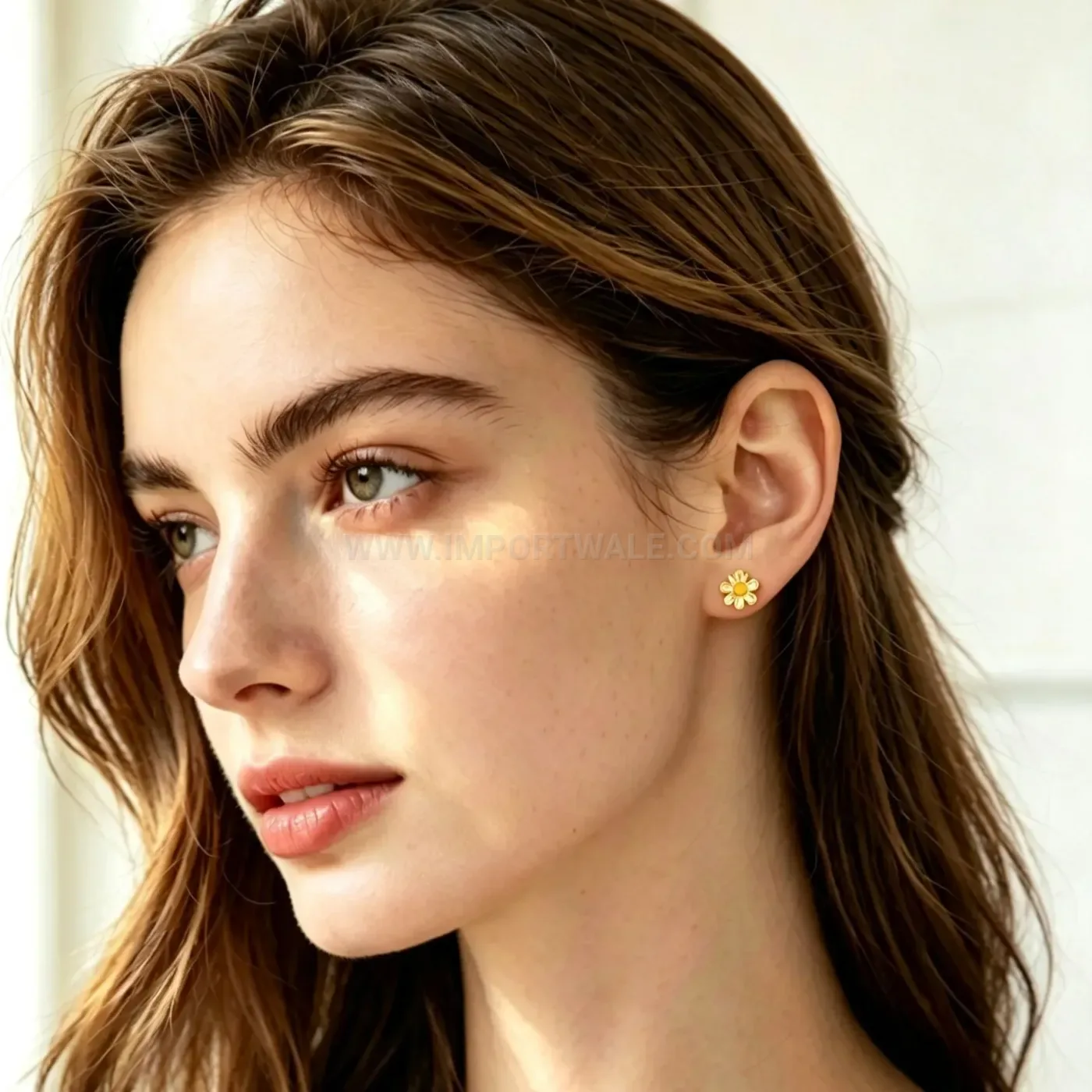 Colorful Crystal Flower and Butterfly Threaded Stainless Steel Piercing Hoop