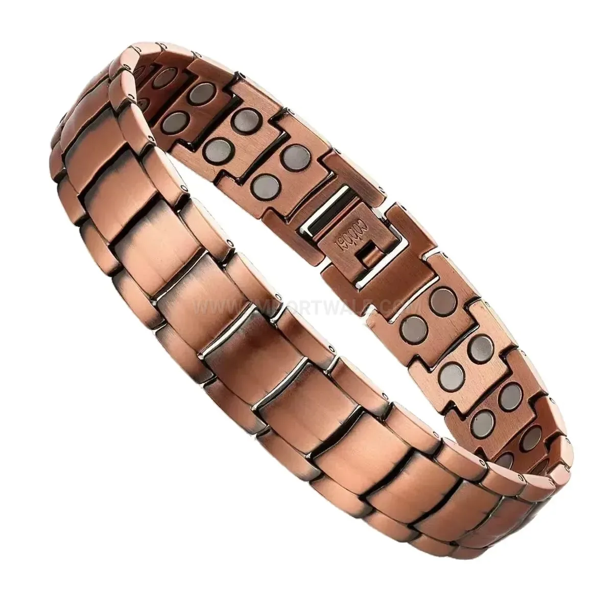 Stylish Plated Red Copper Bio Magnetic Energy Link Bracelet