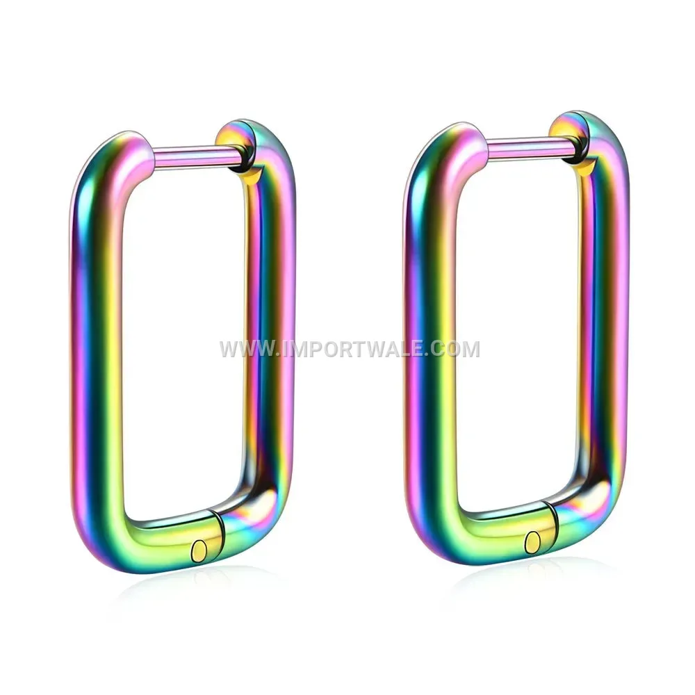 Minimalist U Shaped Stainless Steel Huggie Hoop Earrings