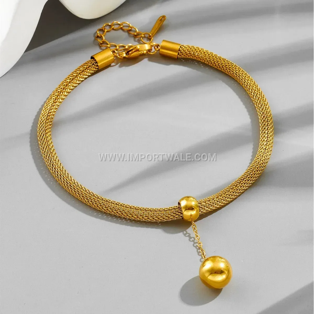 Hollow Flower Charm Titanium Steel Premium Tarnish Resistant Anklet
