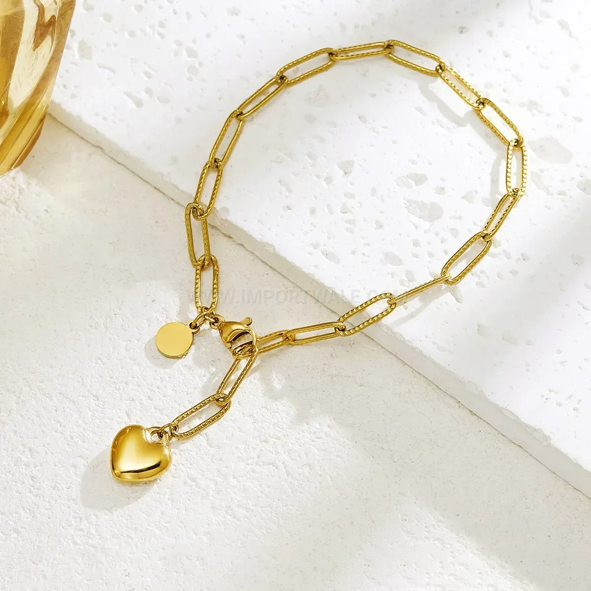 Bold Minimalist Stainless Steel Heart Pendant Jewelry Set