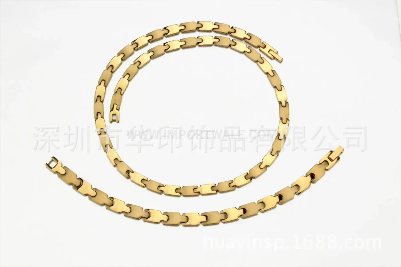 Premium Minimalist Geometric Titanium Bio Magnetic Link Bracelet